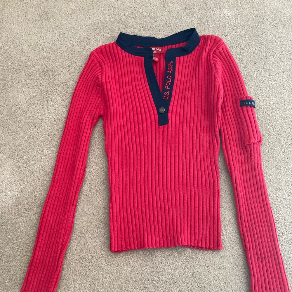 US Polo red sweater